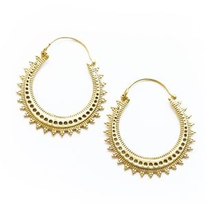 Full Moon Earrings 14k Gold Plated Ethical Jewelry